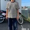 【Unisex】armi | アーミィ　peacetree別注『残布』Zan;p T Border - WHITE BORDER - 画像 (9)