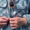 【Men's】BIG MIKE | ビッグマイク　Rayon Mix Ombre Check Shirts - MINT × WHITE - 画像 (3)