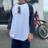 【Unisex】WALLA WALLA SPORT | ワラワラスポーツ　3/4 Baseball Tee 2 Tone - WHITE / CARBON - 画像 (5)