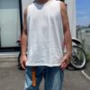 【Unisex】armi | アーミィ　『残布』Zan;p Tank Top - WHITE - 画像 (3)
