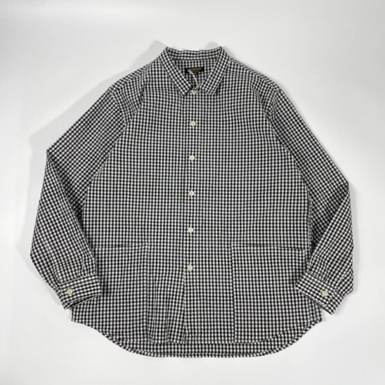 【Men's】*A VONTADE | アボンタージ　Gardener Apron Shirt L/S - BLACK GINGHAM [VTD-0366-SH]