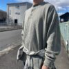 【Men's】SEABEES | シービーズ　Pigment Henley neck Thermal L/S - PIGMENT GREY - 画像 (6)