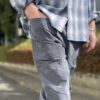 【Men's】BIG MIKE | ビッグマイク　Nylon Rip Front Stitch Easy Pants - CHARCOAL - 画像 (5)
