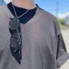 【Men's】THE HOMMARGE EFFORT | ザ・オマージュ　Mockneck Dropshoulder Tee - BLACK - 画像 (4)