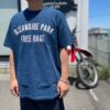 【Unisex】free rage | フリーレイジ　Rycycle Cotton Tee “OCEANSIDE PARK” - NAVY - 画像 (3)