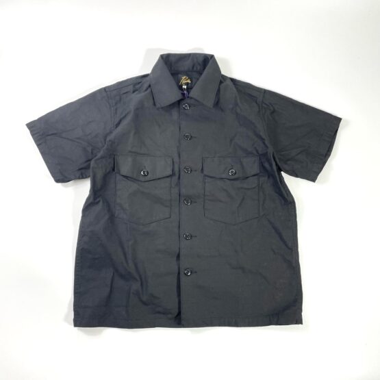 【Unisex】NEEDLES | ニードルズ　S/S Fatigue Shirt 〔Backsateen〕- BLACK [MR232]