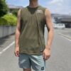 【Unisex】FRANK&MORRIS | フランクアンドモリス　F&M Mesh Sleeveless - KH カーキ [FM-012] - 画像 (3)