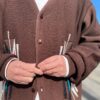 【Men's】NEEDLES | ニードルズ　V Neck Cardigan [CHIMAYO] - BROWN - 画像 (4)