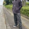 【Unisex】BURLAP OUTFITTER | バーラップアウトフィッター　Knit Fleece Half Zip Top - BLACK - 画像 (17)