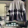 【Men's】BURLAP OUTFITTER | バーラップアウトフィッター　Argyle Fleece Cardigan - GREY / BLACK - 画像 (13)