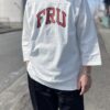 【Unisex】free rage | フリーレイジ　Heavyweight Football Tee 『FRU』 - WHITE - 画像 (4)