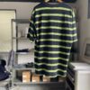 【Unisex】WALLA WALLA SPORT | ワラワラスポーツ　S/S Stripe Tee - BLACK / GREEN - 画像 (10)