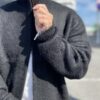 【Unisex】NEEDLES | ニードルズ　Zipped Mohair Cardigan - BLACK [NS283] - 画像 (4)