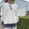 【Men's】*A VONTADE | アボンタージ　Reverse Crew Sweat L/S - OATMEAL / FADE NAVY [VTD-0560-CS] - 画像 (4)