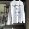 【Unisex】melple | メイプル　melple×SALVAGE PUBLIC Thank you Longsleeve - WHITE - 画像 (6)