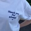 【Unisex】melple | メイプル　melple×SALVAGE PUBLIC Thank you Shortsleeve - WHITE - 画像 (9)