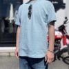 【Unisex】free rage | フリーレイジ　Rycycle Cotton Tee Solid - SAX - 画像 (3)