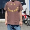 【Unisex】free rage | フリーレイジ　Rycycle Cotton Tee "SMILE" - BROWN - 画像 (3)