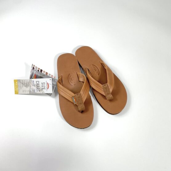 【Men's】Rainbow Sandals | レインボーサンダルズ　Single Layer Classic Leather - TAN