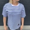 【Unisex】STAMP Run&Co | スタンプ ランアンドカンパニー　STAMP Wide Tee "BORDER" - WHITE / NAVY - 画像 (4)