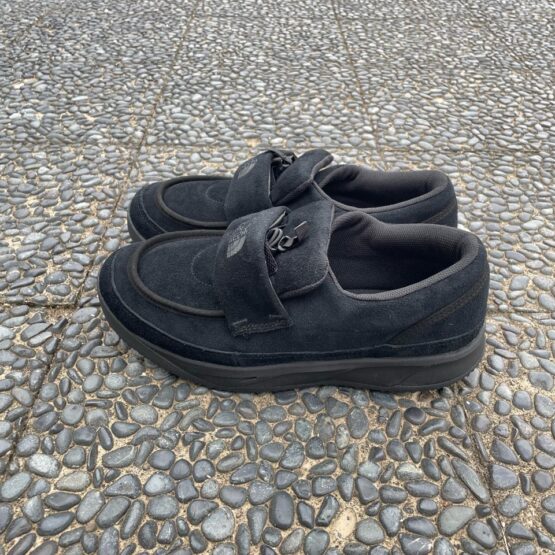 【Men's】THE NORTH FACE | ザ・ノースフェイス　Nuptse Loafer Suede - TNFブラック×TNFブラック KK [NF52576]