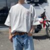 【Men's】BIG MIKE | ビッグマイク　Heavy Wide Sunglasses Pocket S/S Tee - FORGE GREY - 画像 (3)