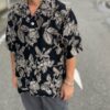 【Unisex】NEEDLES | ニードルズ　Cabana Shirt 《Flower Cut Jq.》ｰ BLACK [PU224] - 画像 (2)