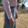 【Ladies】Le minor | ルミノア　Mademoiselle U-Neck - WHITE/ROSE PINK [20GF1640WRP] - 画像 (5)