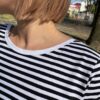 【Ladies】Le minor | ルミノア　Mademoiselle U-Neck - WHITE/BLACK [20GF16404WBK] - 画像 (2)