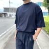 【Men's】melple | メイプル　WEEKENDER Mockneck Half Sleeve  - NAVY - 画像 (4)