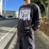 【Unisex】STAMP Run&Co | スタンプ ランアンドカンパニー　STAMP Long Sleeve Tee "TWO CATS" - BLACK - 画像 (3)