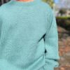 La Paz | ラ パス　Simple Jacquared Crew Sweater - SMOKEY AQUA - 画像 (6)