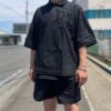 【Men's】BURLAP OUTFITTER | バーラップアウトフィッター　Half Sleeve B.B Stripe Polo - BLACK/GREY - 画像 (2)