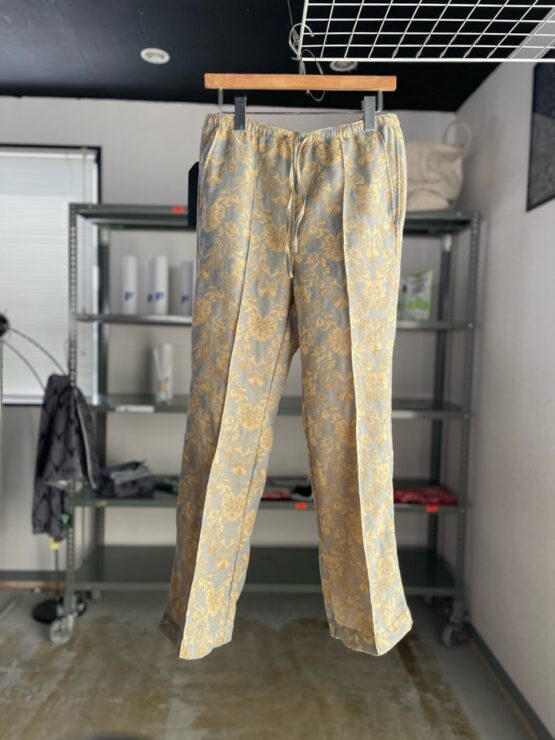 【Men's】NEEDLES | ニードルズ　String Boot-Cut Pant[Poly india Iq.] - GREY/BEIGE