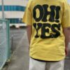 【Unisex】free rage | フリーレイジ　Rycycle Cotton Tee “OH!NO!OH!YES” - YELLOW - 画像 (9)
