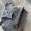 【Unisex】JEMORGAN | ジェーイーモーガン　Big Waffle Crew Neck - 杢GREY - 画像 (2)