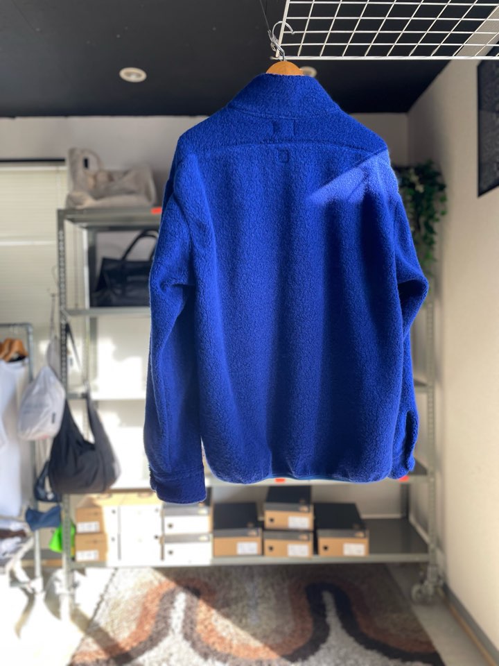 【Men's】melple | メイプル Wool Pile Zip Stand - LA BLUE - 画像 (14)