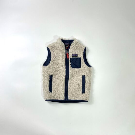【Kid's】patagonia | パタゴニア　Baby Retro-X Vest - NATURAL W/NEW NAVY [61035]