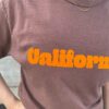 【Ladies】free rage | フリーレイジ　Rycycle Cotton Tee “Carifornia” - BROWN - 画像 (3)