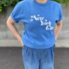 【Ladies】free rage | フリーレイジ　Rycycle Cotton Tee “New York City” - BLUE - 画像 (2)