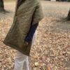 halo commodity | ハロコモディティー　Flutter Stole - OLIVE/CAMEL [h223-980] - 画像 (6)