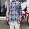 【Unisex】Rebuild by Needles | リビルドバイニードルズ　Flannel Shirt 7Cut Wide Sht - B - 画像 (2)
