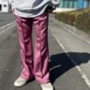 NEEDLES | ニードルズ　Boots-Cut Track Pant [POLY SMOOTH] - SMORK PINK [MR288] - 画像 (2)