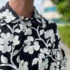 【Unisex】SUNNY SPORTS | サニースポーツ　Printed Box Shirt - WHITE × BLACK - 画像 (4)