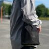 【Unisex】ARTS & CRAFTS | アーツアンドクラフツ　《CALF LEATHER COMBO》 Draestring Pouch M - BLACK - 画像 (6)