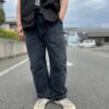 【Unisex】MADE by sunny side up. | メイド バイ サニーサイドアップ　Re Tarpered Duck Pants - BLACK / SIZE 2 [SR-193-005] - 画像 (3)