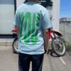 【Unisex】free rage | フリーレイジ　Rycycle Cotton Tee “HEY! YOU” - SAX - 画像 (4)