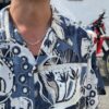 【Men's】patagonia | パタゴニア　Men's La'au Pataloha Shirt - ISLAND SEEDS : UTILITY BLUE [52552] - 画像 (4)
