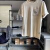 【Men's】patagonia | パタゴニア　Men's Water People Organic Pocket T-Shirt - WATER PEOPLE BANNER : UNDYED NATURAL [37734] - 画像 (7)