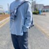 【Unisex】ザ・ベスト | The Best　Organic Cotton Long Sleeve Tee - SAX BLUE - 画像 (5)